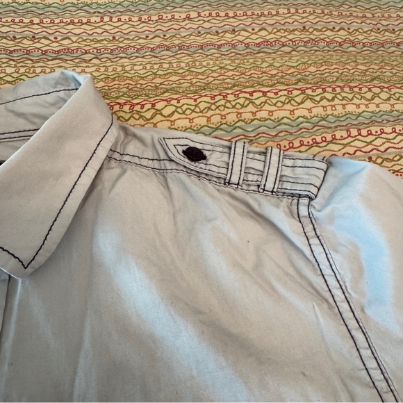 Mens Royal Premium Gradient Gray Roll-up sleeve Button-Up Shirt Size Medium - Picture 8 of 13